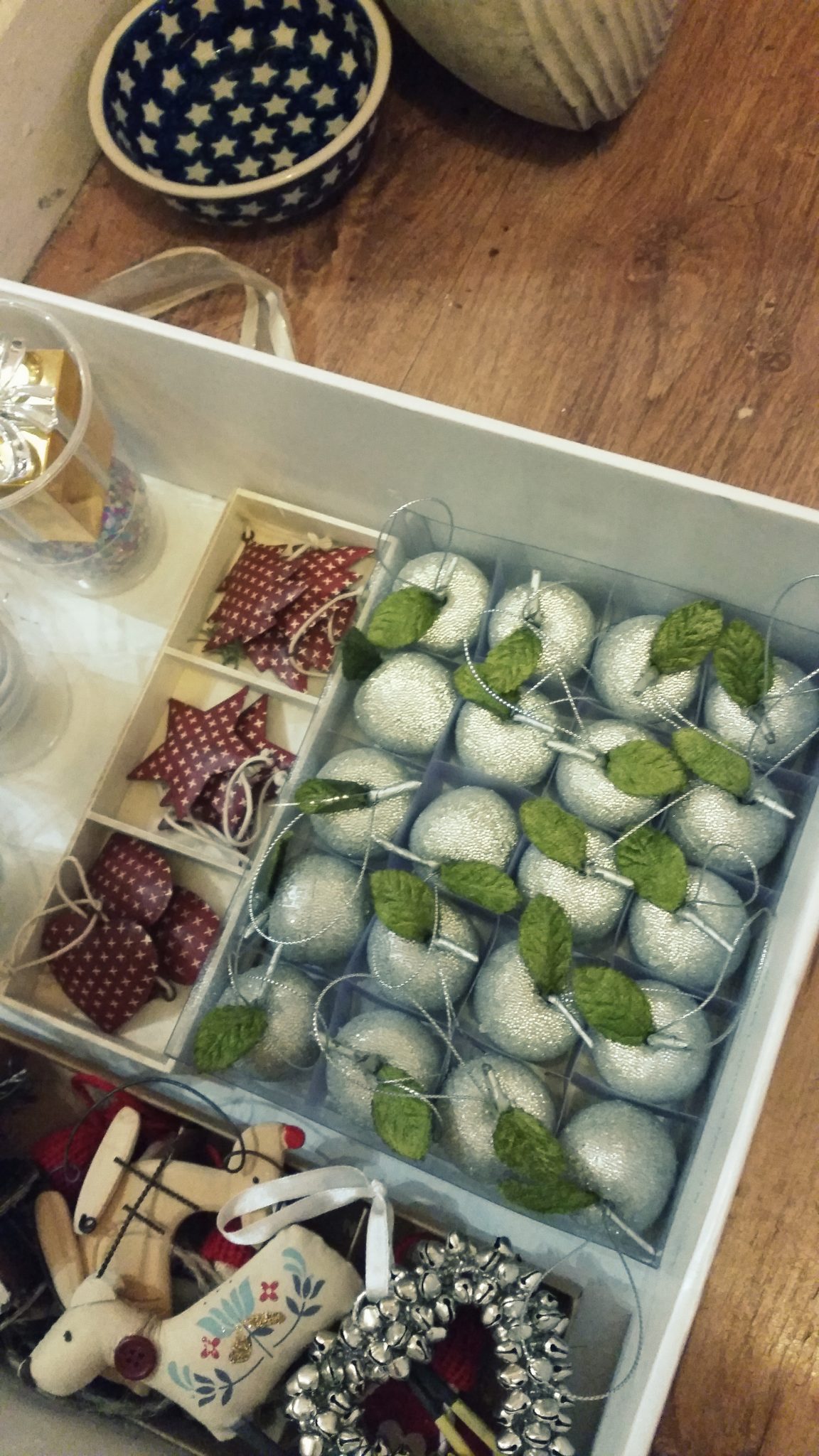 11. I love these sets of ornaments, the apples from TK Maxx and just a bit difference from regular ball balls and the stars and hearts from a local garden centre called Frosts