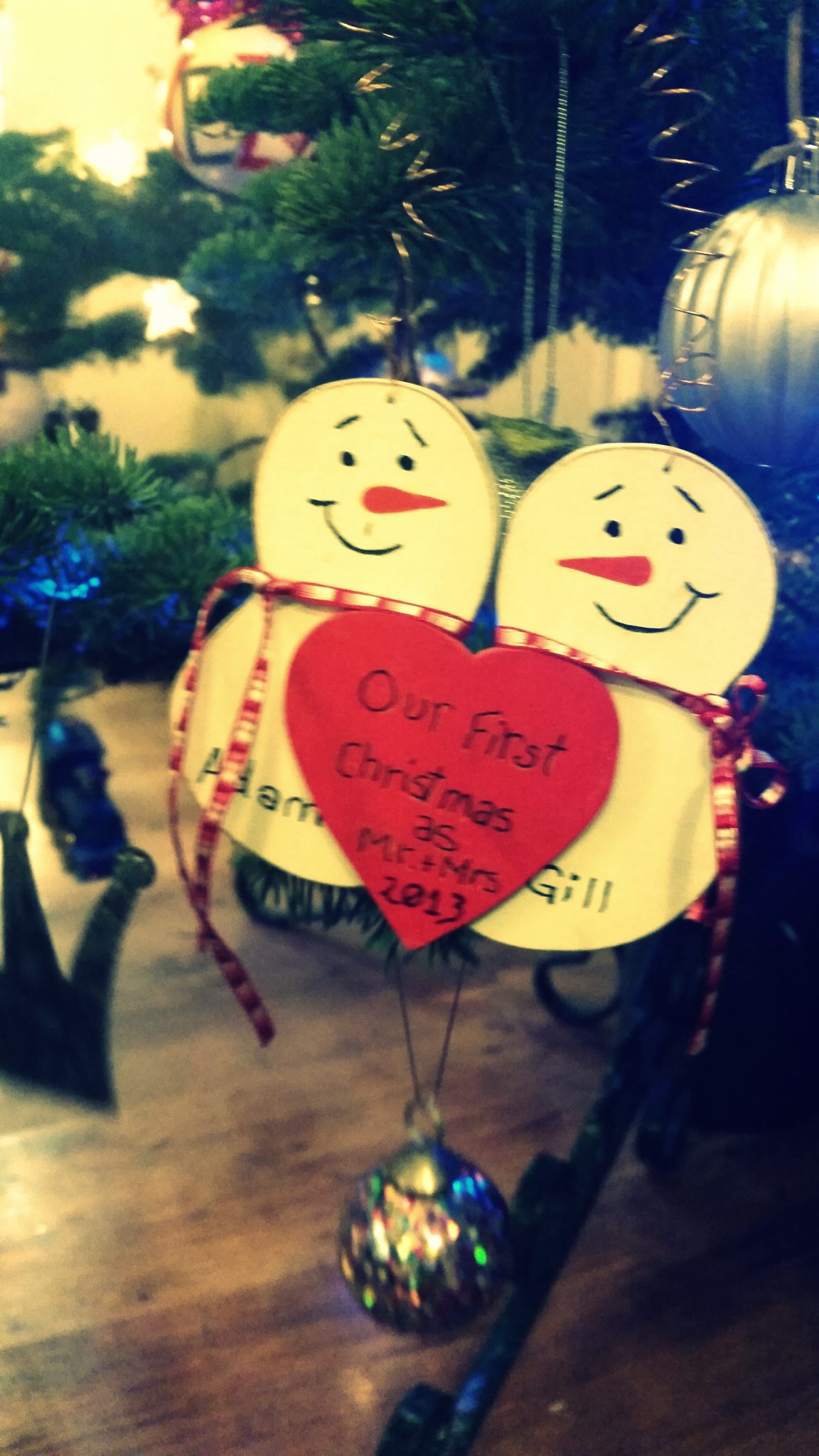 Made by a lovely and very crafty lady in our village and my women's group for our first married Christmas