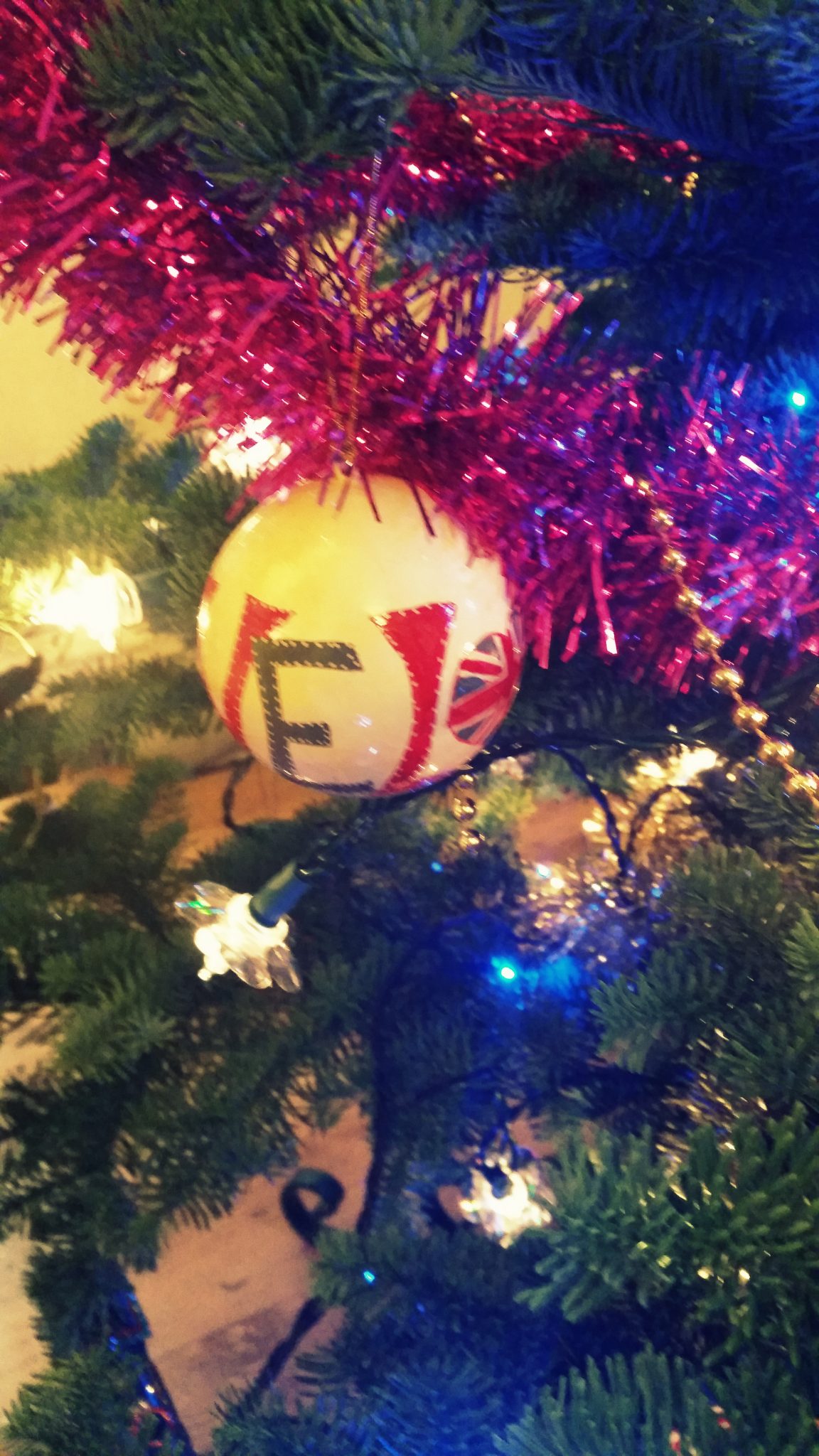Love these Jan Constantine Love baubles bought at the Spirit of Christmas Fair in Earls Court with my bestie Marie a few years ago