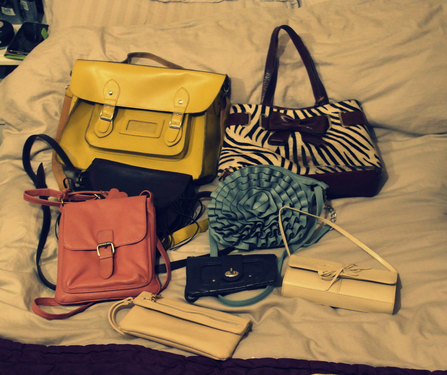 JamJarGill: KonMari: Bags: bags I decided to keep